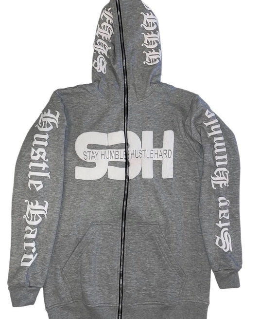 S3H FULL ZIP ANGEL HOODIE - GREY