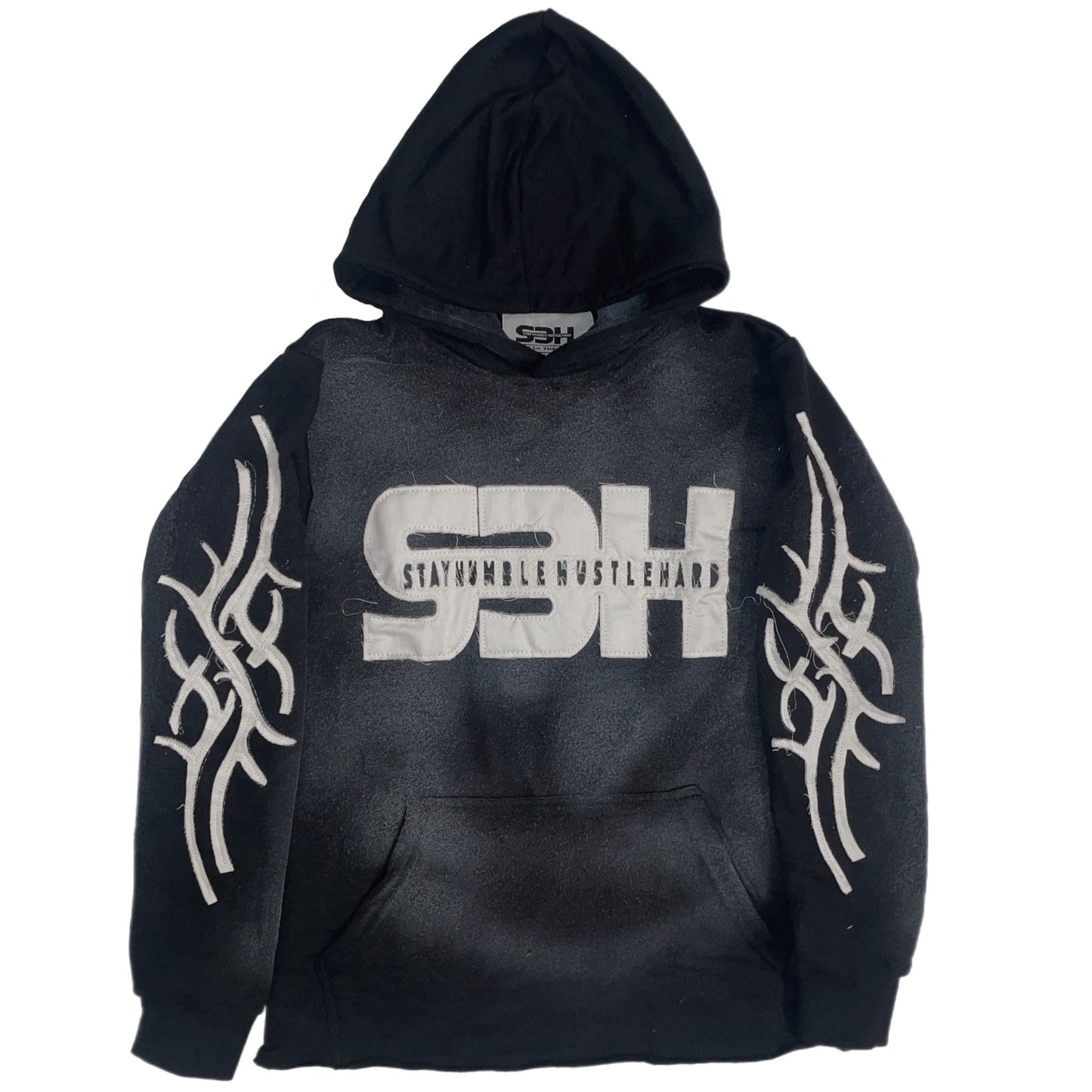 S3H TRIBE ACID WASHED SWEATSUIT - BLACK