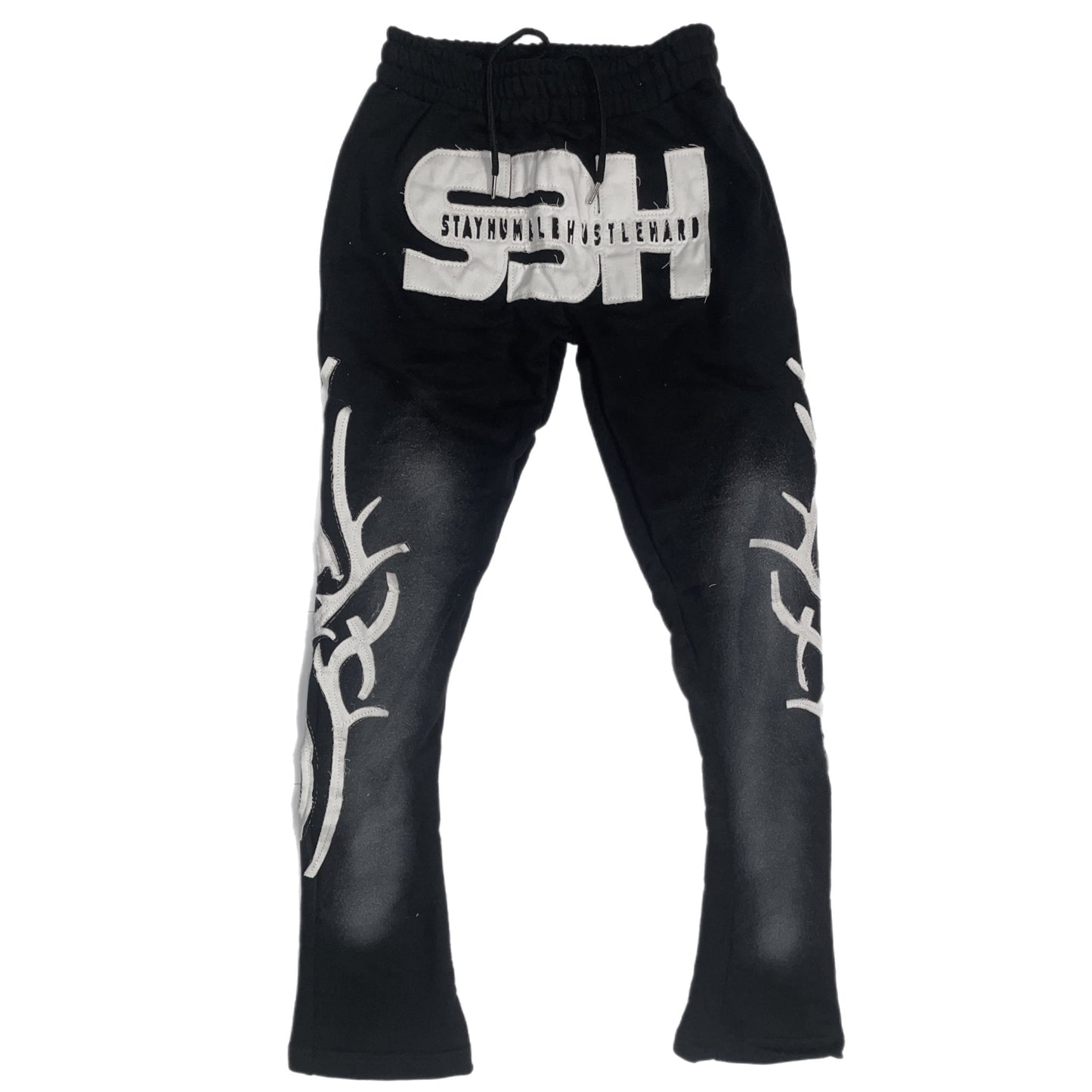 S3H TRIBE ACID WASHED SWEATSUIT - BLACK