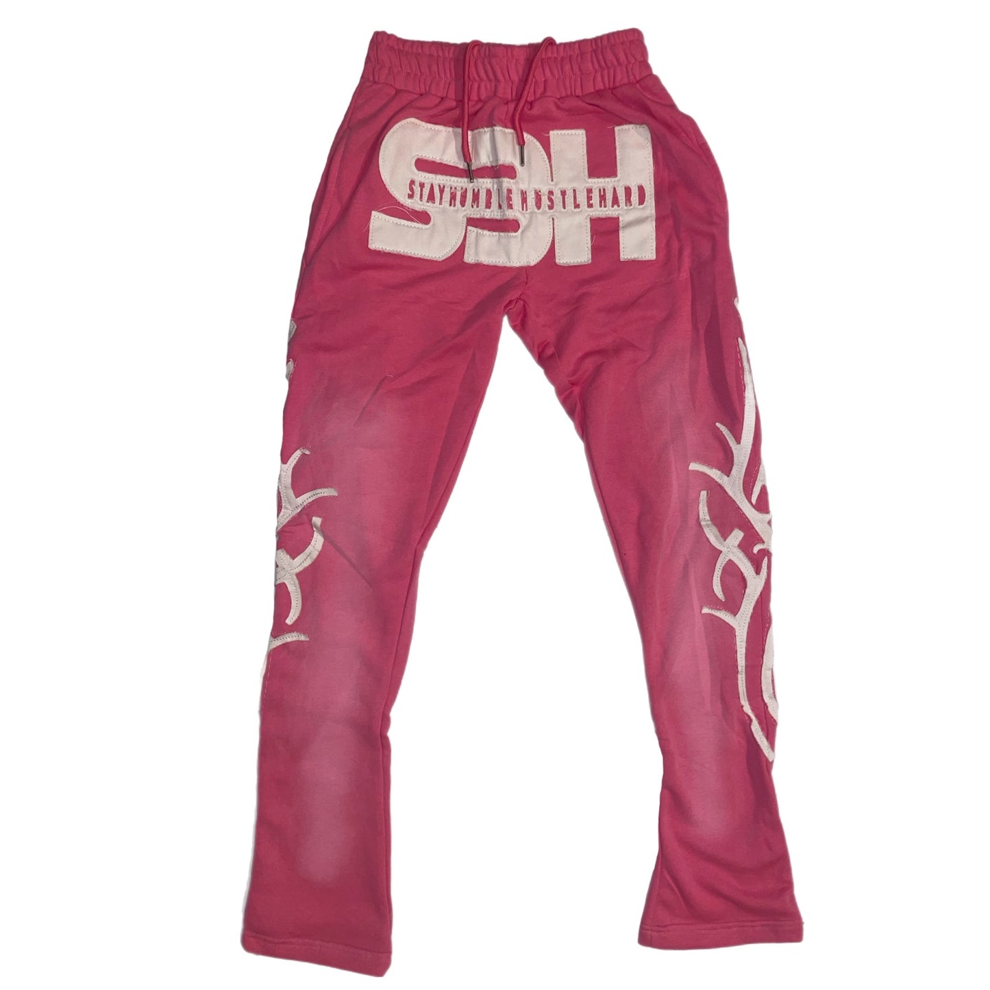 S3H TRIBE ACID WASHED SWEATSUIT - PINK