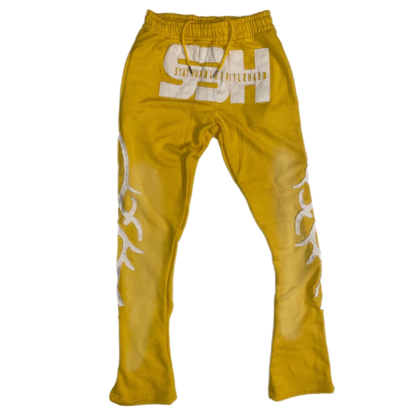 S3H TRIBE ACID WASHED SWEATSUIT - YELLOW