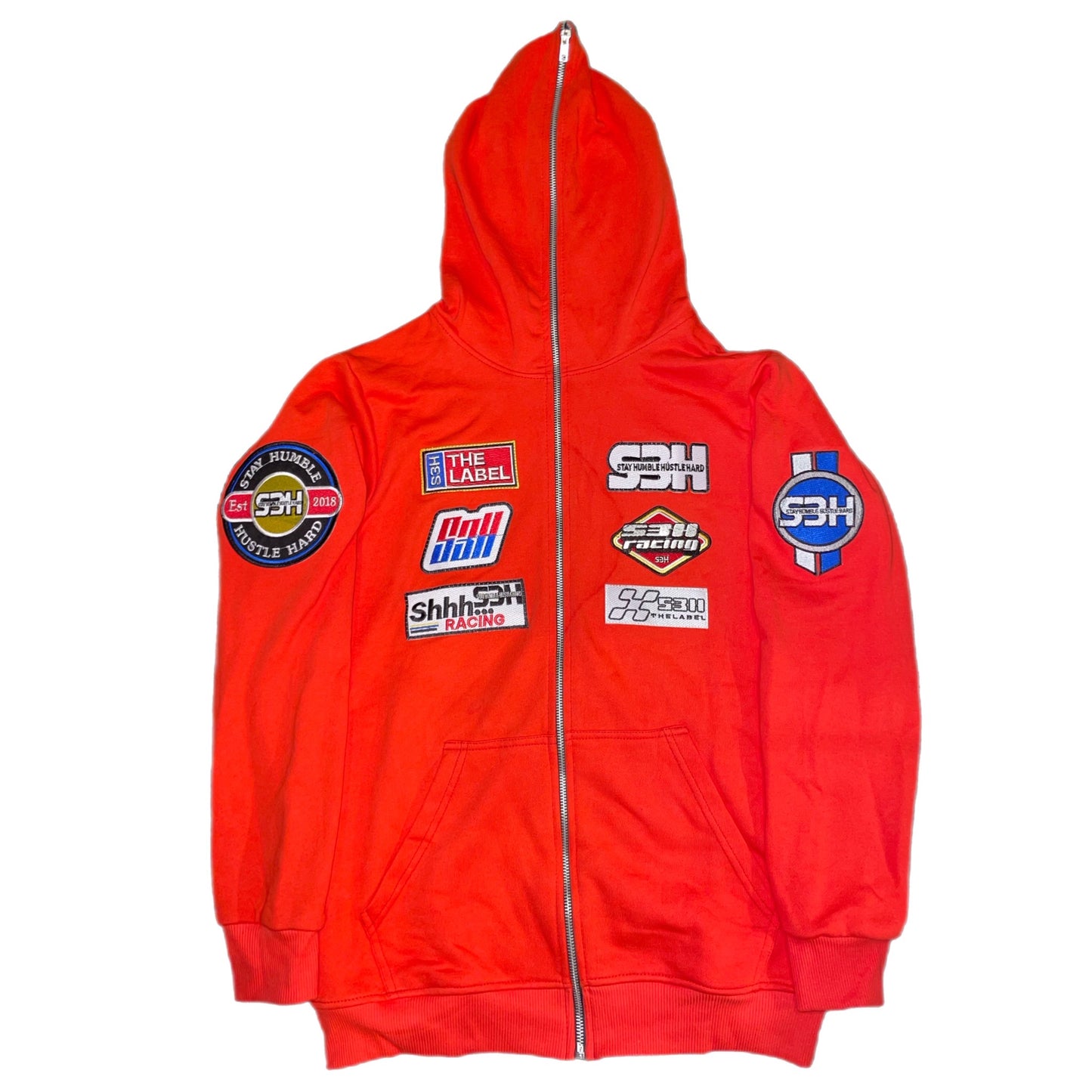 S3H RACING FULL ZIP UP HOODIE - PEACH