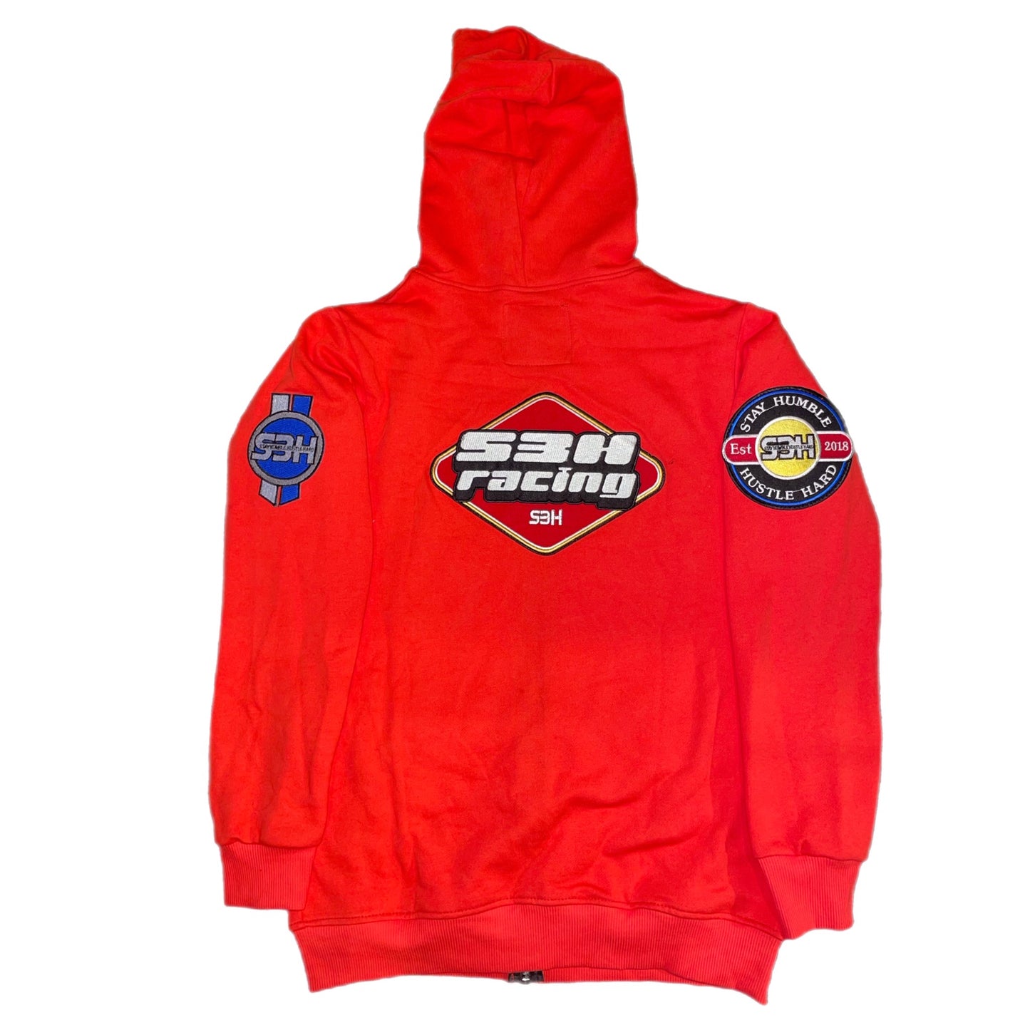 S3H RACING FULL ZIP UP HOODIE - PEACH