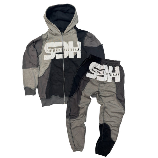 S3H Color Block- Black, Grey, Lightgrey Sweatsuit