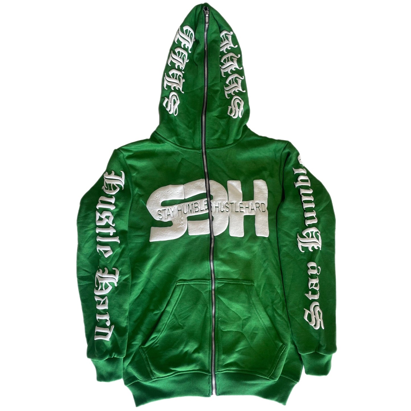 S3H FULL ZIP ANGEL HOODIE - GREEN