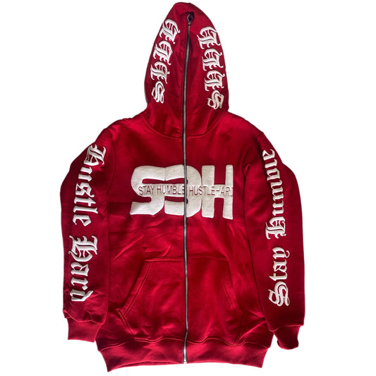 S3H FULL ZIP ANGEL HOODIE - RED