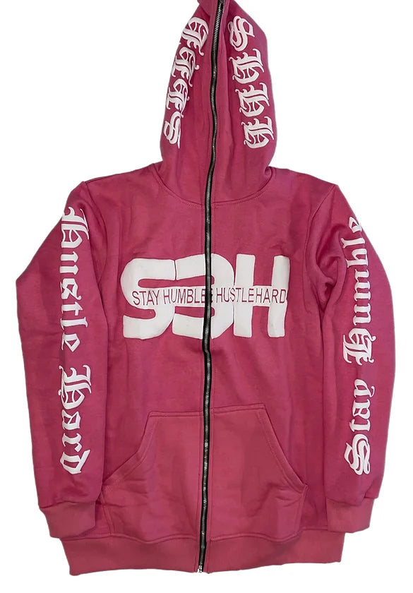 S3H FULL ZIP ANGEL HOODIE - PINK